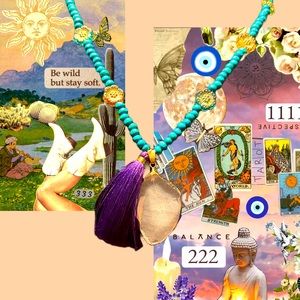 Quartz, crystal necklace